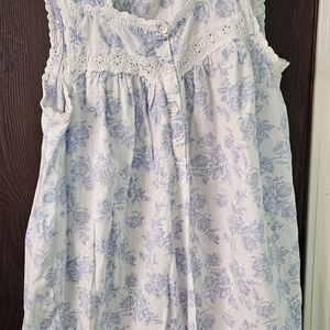 Adonna Blue Floral Lace Top